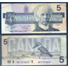 Canada P.95e, TTB Billet de 5 dollars 1986 Wilfrid Laurier