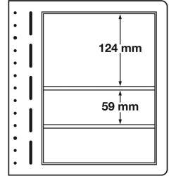 feuilles LB, 3 compartiments, 190x124 mm, 190x59 mm