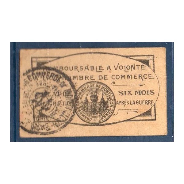 Montluçon, Gannat 5 centimes, Sup, ND Pirot 84.69 Billet de la chambre de Commerce