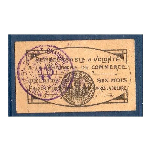 Montluçon, Gannat 5 centimes, Sup, ND Pirot 84.72 Billet de la chambre de Commerce