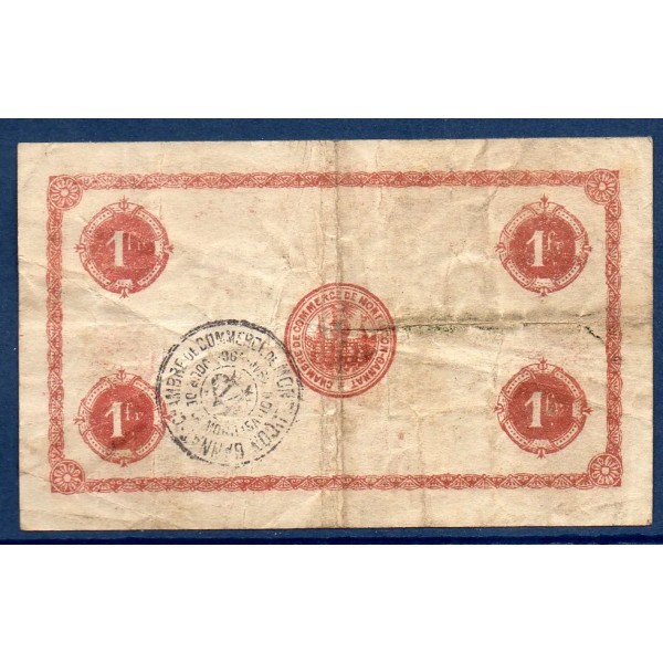 Montluçon, Gannat 1 franc, TB, 19.12.1921 Pirot 84.61 Billet de la chambre de Commerce