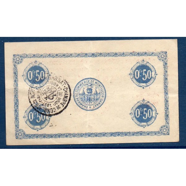Montluçon, Gannat 50 centimes, TTB, 19.12.1921 Pirot 84.61 Billet de la chambre de Commerce