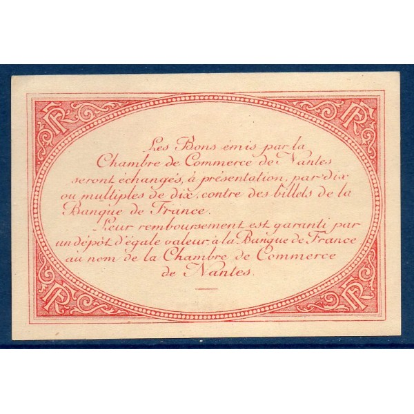 Nantes 50 centimes, Spl, ND Pirot 88.3 Billet de la chambre de Commerce