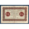 Nancy 1 franc, TB, 1.1.1921 Pirot 87.44 Billet de la chambre de Commerce
