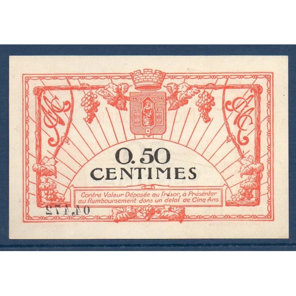 Montpellier 50 centimes, Spl, 17.7.1919 Pirot 85.20 Billet de la chambre de Commerce