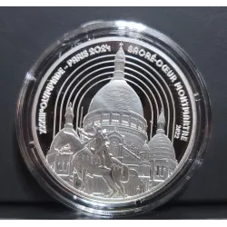 Pièce 10€ BE argent 2022 Le Sacré-Cœur, Paris 2024, belle épreuve