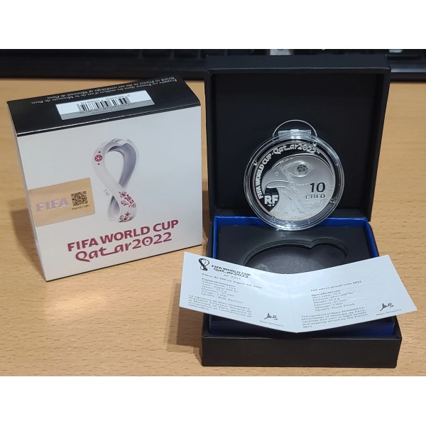 Pièce 10€ BE argent 2022 Coupe du monde de la FIFA, Qatar 2022, belle épreuve