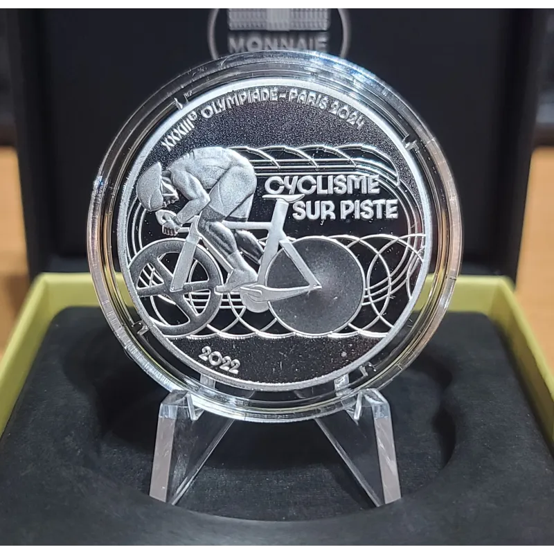Pièce 10€ BE argent 2022 Cyclisme sur piste, Paris 2024 belle épreuve Pièce 10€ BE argent 2022 Cyclisme sur piste, Paris 2024 belle épreuve