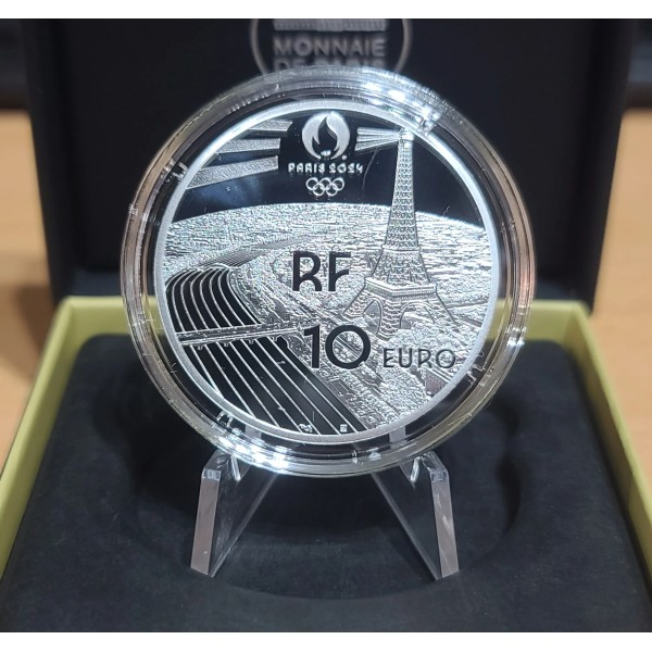 Pièce 10€ BE argent 2022 Cyclisme sur piste, Paris 2024 belle épreuve