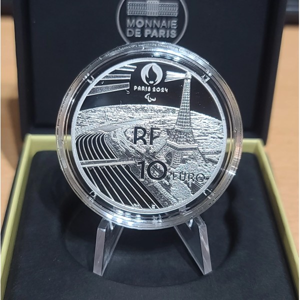 Pièce 10€ BE argent 2023 Basket fauteuil, Paris 2024 belle épreuve