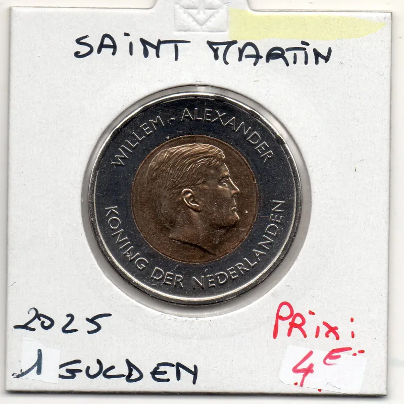 Saint-Martin, Sint Maarten 1 gulden 2025 FDC, Willem-Alexander Saint-Martin, Sint Maarten 1 gulden 2025 FDC, Willem-Alexander