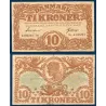 Danemark P.31c, TB Billet de 10 Kroner 1937 mercure série M
