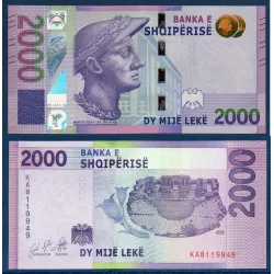 Albanie P.79, Neuf Billet de 2000 Leke 2020 Roi Gent