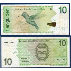 Antilles Néerlandaises P.28d, Neuf Billet de 10 Gulden 2006 Colibri