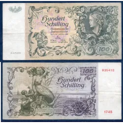 Autriche P.132, TTB- Billet de 100 Schillings 1949 Sirene Dome Saint-Etienne