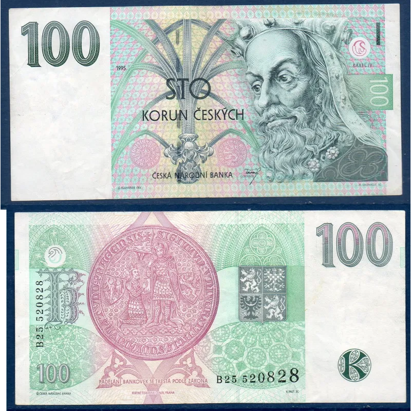 Republique Tchèque P.12, TTB Billet de 100 Korun 1995 Karel IV Republique Tchèque P.12, TTB Billet de 100 Korun 1995 Karel IV