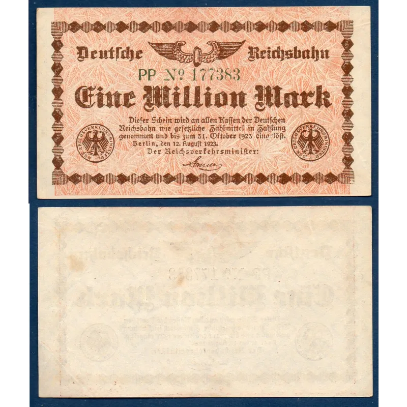 Allemagne P.S1011, Sup Billet de 1 million Mark 1923 Allemagne P.S1011, Sup Billet de 1 million Mark 1923
