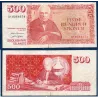 Islande P.58A, B Billet de 500 kronur 2001 Jon Sigurdsson