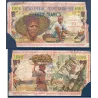 Guadeloupe P.43, Billet de 10 nouveaux francs sur 1000 francs 1960 pecheur