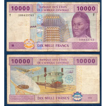 Afrique Centrale P.110Ta pour le Congo, TB Billet de 10000 Francs CFA 2002