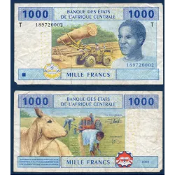Afrique Centrale P.107Ta pour le Congo, Billet de 1000 Francs CFA 2002