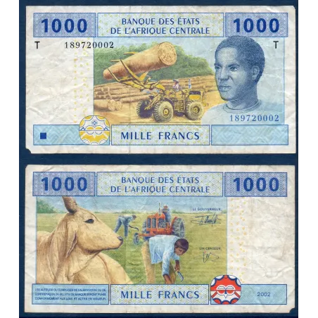 Afrique Centrale P.107Ta pour le Congo, Billet de 1000 Francs CFA 2002
