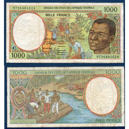 Afrique Centrale P.102Cd pour le Congo, TB Billet de 1000 Francs CFA 1997