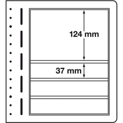 feuilles LB, 4 compartiments, 190x124 mm, 190x37 mm