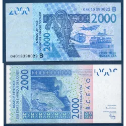 BCEAO P.216Bb pour le Benin, TTB Billet de 5000 Francs CFA 2006 Epinephelinae
