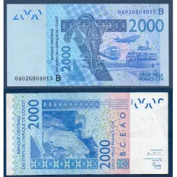 BCEAO P.216Bb pour le Benin, Sup Billet de 5000 Francs CFA 2006 Epinephelinae
