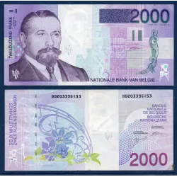 Belgique P.151, TTB Billet de 2000 Francs Belges 1994-2001 Victor Horta