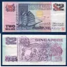 Singapour P.34, TTB Billet de 2 Dollars 1997 Tongkang