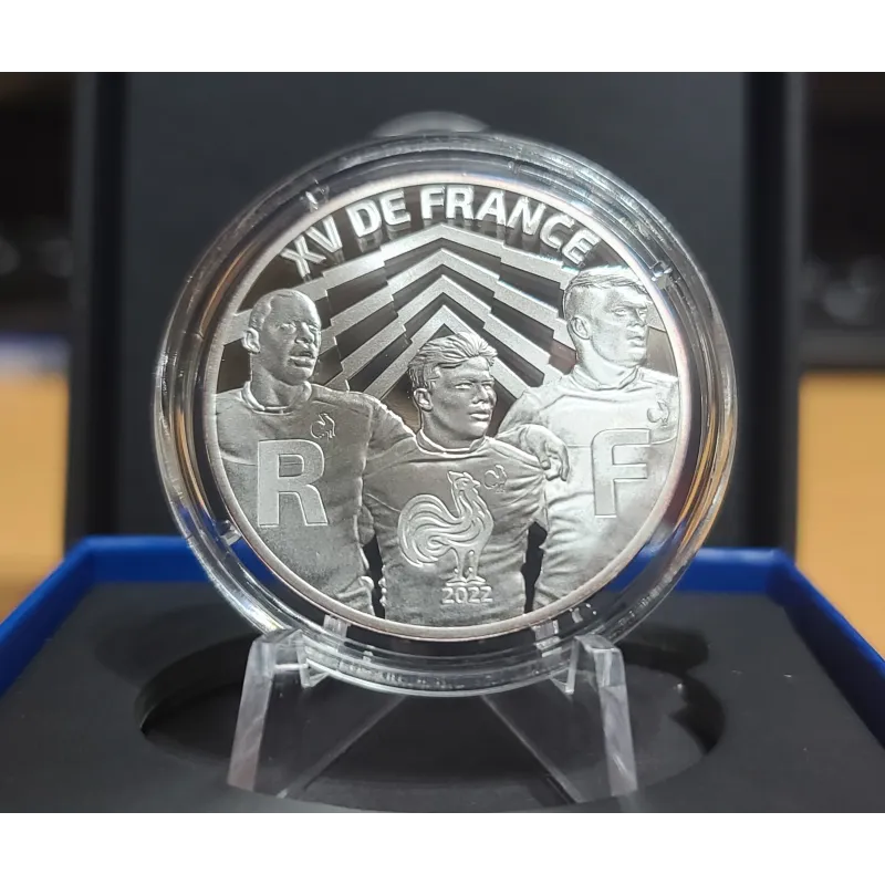 Pièce 10€ BE argent 2022 XV de France, Rugby, Belle Epreuve Pièce 10€ BE argent 2022 XV de France, Rugby, Belle Epreuve