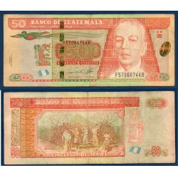 Guatemala P.125b, B Billet de 50 Quetzales 2013 Carlos Zachrisson