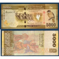 Sri Lanka P.128i, TTB Billet de 5000 Rupees 2021 barage Weheragala