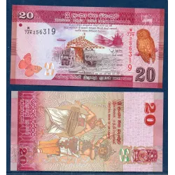 Sri Lanka P.123i, Billet de 20 Rupees 2022 vieu port Colombo