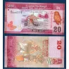 Sri Lanka P.123i, Billet de 20 Rupees 2022 vieu port Colombo