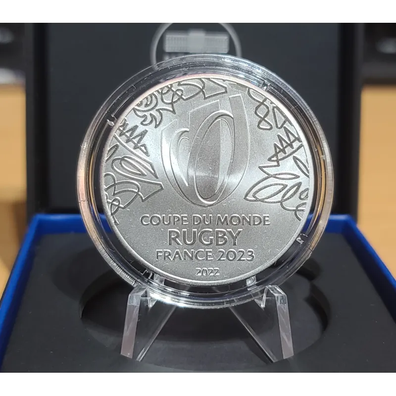 Pièce 10€ BE argent 2022 Emblème Rugby World Cup, France 2023, Belle Epreuve Pièce 10€ BE argent 2022 Emblème Rugby World Cup, France 2023, Belle Epreuve