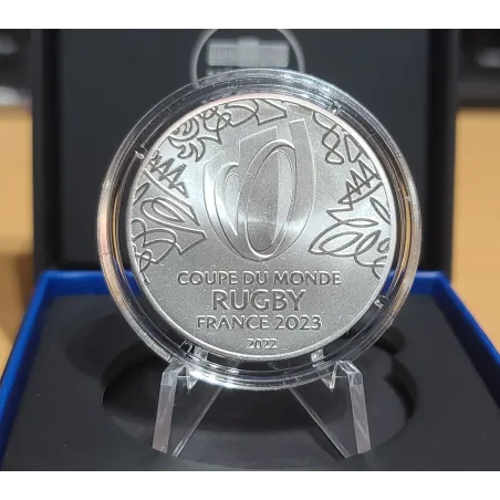 Pièce 10€ BE argent 2022 Emblème Rugby World Cup, France 2023, Belle Epreuve