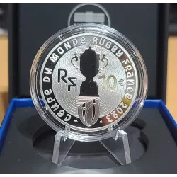 Pièce 10€ BE argent 2022 Emblème Rugby World Cup, France 2023, Belle Epreuve