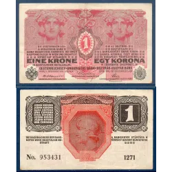 Autriche P.20, TTB Billet de 1 Krone 1916 Caducée