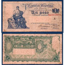 Argentine P.243, B Billet de 1 peso 1918-1921 Progreso
