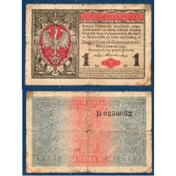 Pologne P.8, B, Billet de 1 Marka 1917 Kasa Pozyczkowa