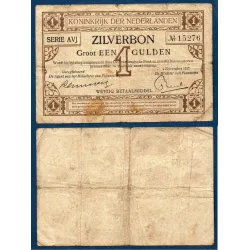 Pays Bas P.10, B, Billet de 1 gulden 1917 Zilverbon uniface