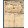 Pays Bas P.10, B, Billet de 1 gulden 1917 Zilverbon uniface