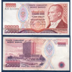 Turquie P.201a, TTB Billet de 20000 Lira 1970 Ataturk