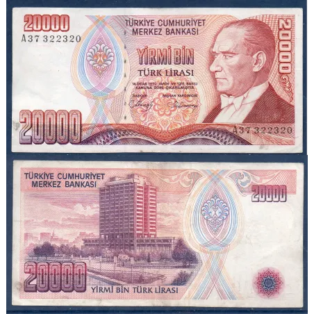 Turquie P.201a, TTB Billet de 20000 Lira 1970 Ataturk