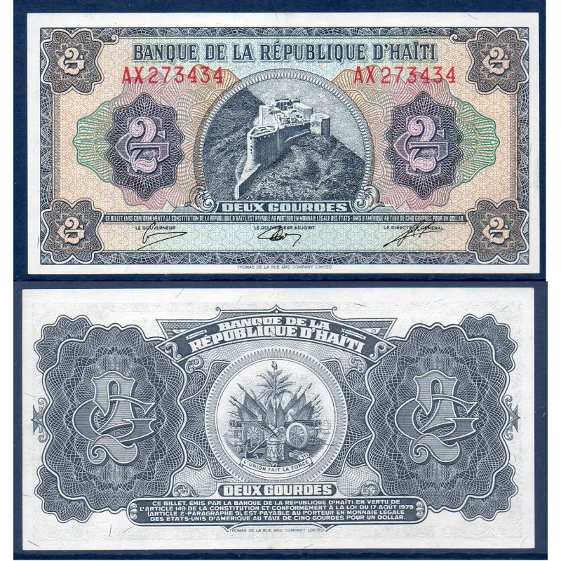 Haïti P.245A, Spl Billet de 1 Gourde 1987 citadelle Henry Haïti P.245A, Spl Billet de 1 Gourde 1987 citadelle Henry