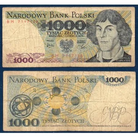 Pologne P.146b, B, Billet de 1000 Zlotych 1979 Copernic