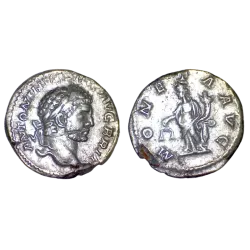 Denier de Caracalla (213), MONETA AVG, RIC 185 atelier Rome